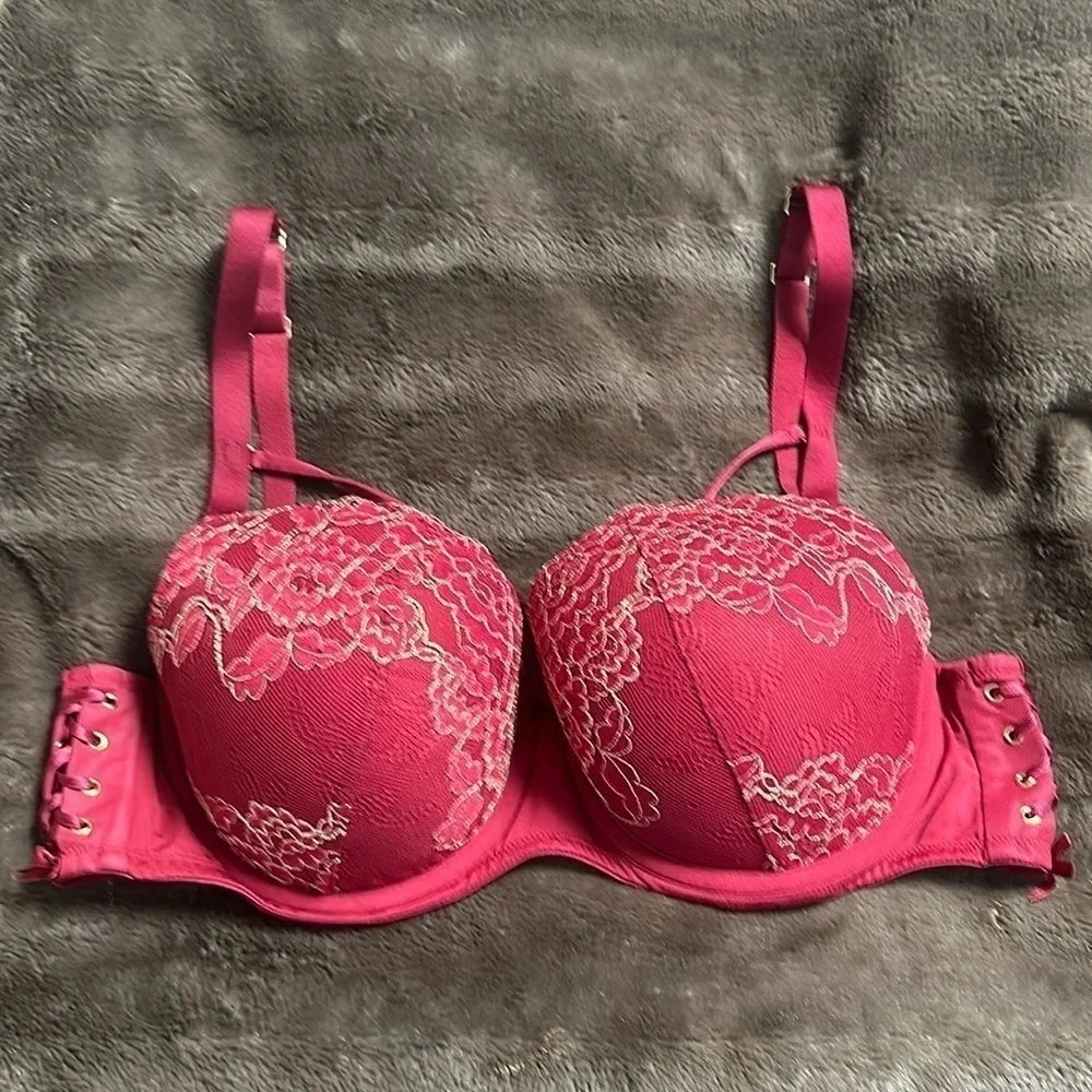 CACIQUE Boost Balconette Dark Red Sz 38DD
